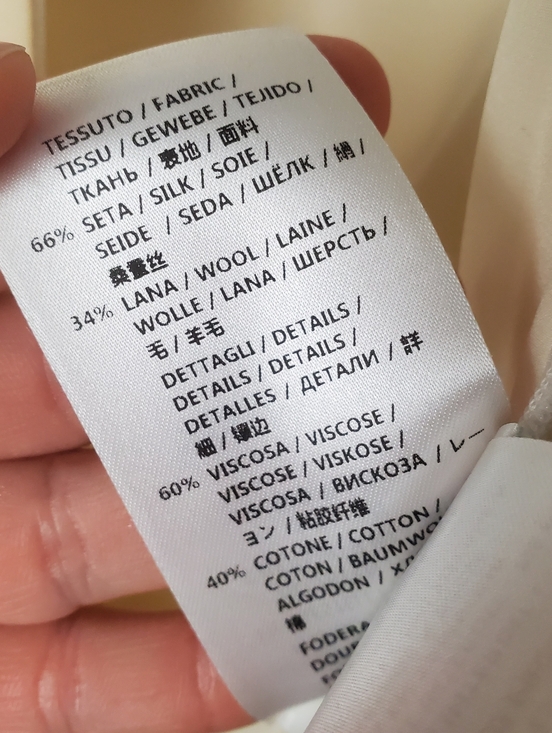 Gucci Cream Wool Long Sleeve Bow Tie Neck Dress Size 42 Italy - Picture 13 of 16